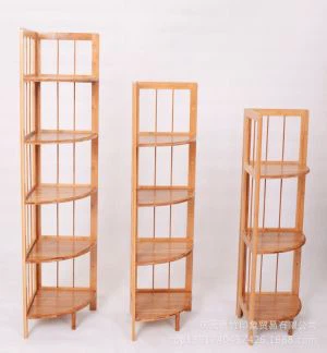 Katı bambu raf            